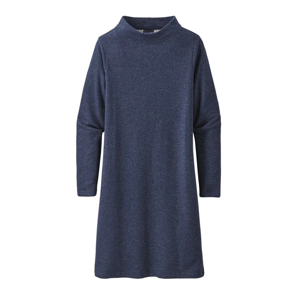 Patagonia Blue Mount Sterling Organic Cotton French Terry Sweatshirt Dress XL